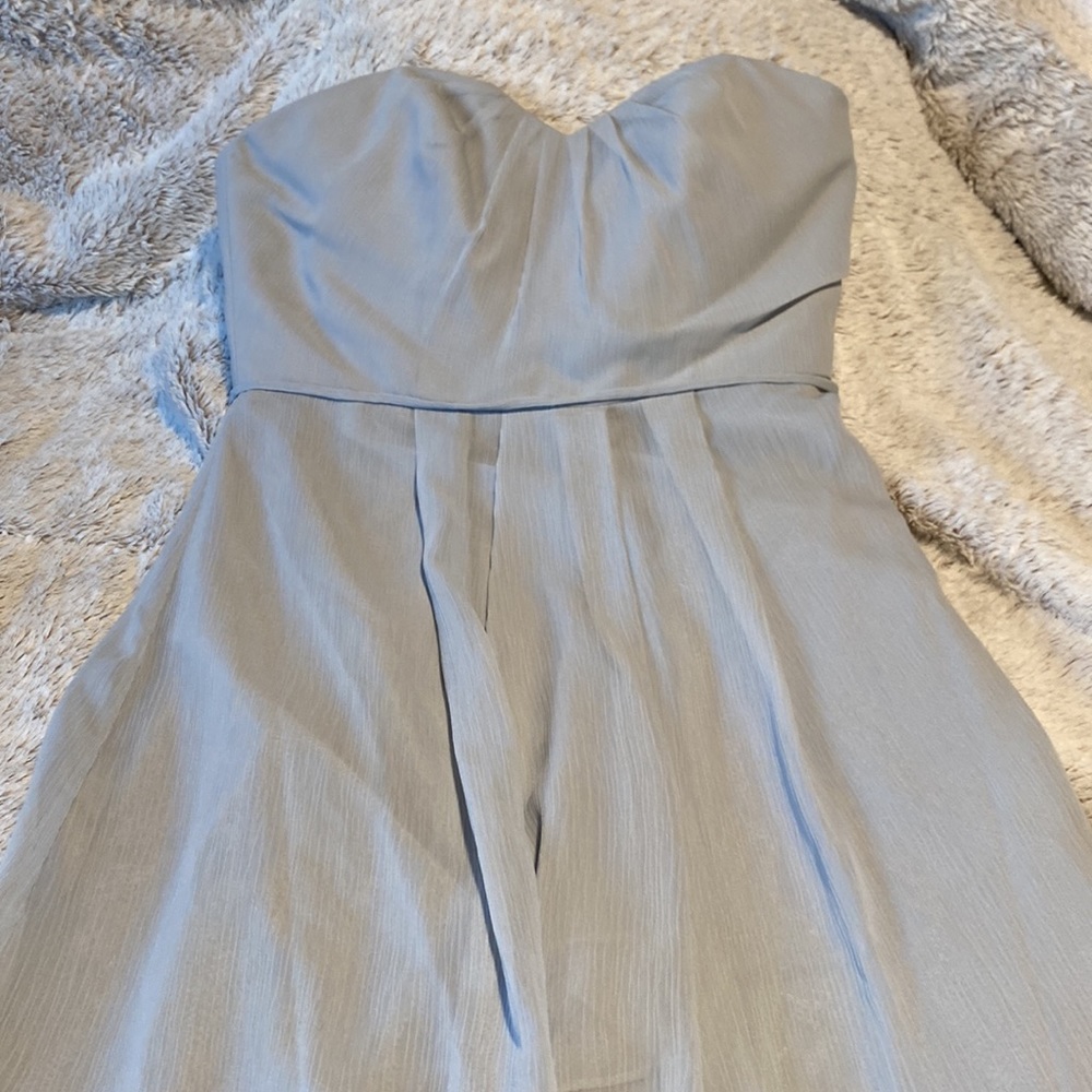 David’s Bridal strapless gown